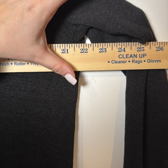 Halogen Cardigan Sweater Womens Black Linen Blend Long Open Front Size M - Picture 7 of 7